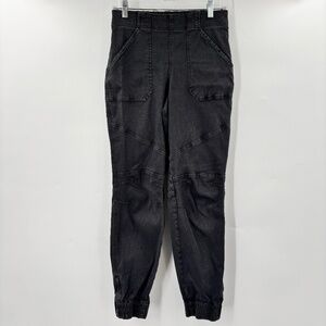 Spanx Mid Rise Twill Cargo Jogger Pants Gray Size Small
